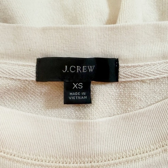 J. Crew Sweater Magic Rinse Pullover Sweatshirt Crew Classic Preppy Cream XS - Picture 7 of 10